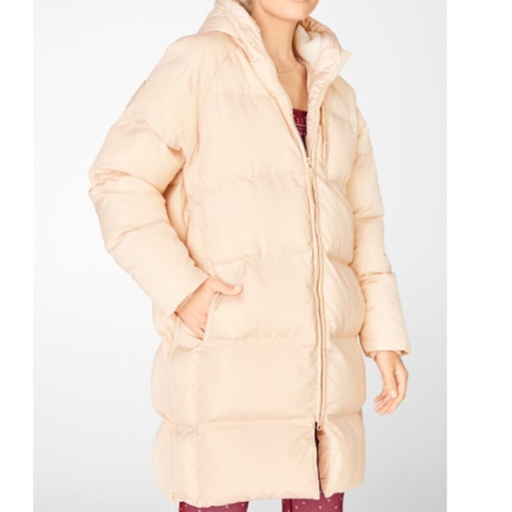 Fabletics Bryce Puffer Coat II NEW cream puff long quilted puffer jacket winter